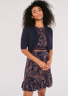 Poitelle Edge Knitted Shrug, Navy, large