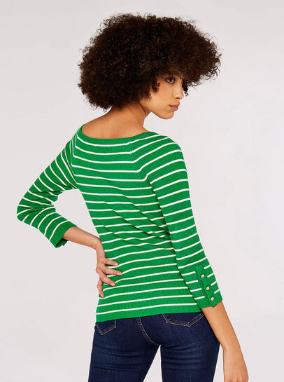  Stripe Ribbed Jumper