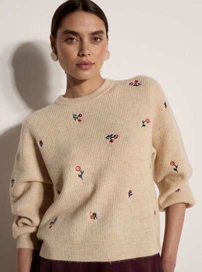Floral Embroidered Jumper