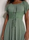Lace Detail Corset Maxi Dress, Mint, large