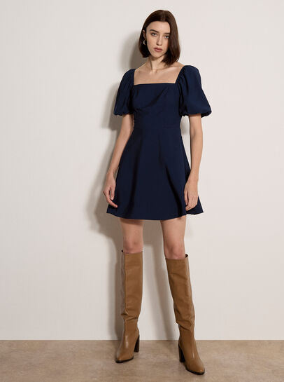 Fit And Flare Smocked Mini Dress