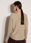 Metallic Ribbed Knit Jumper, Gold, large
