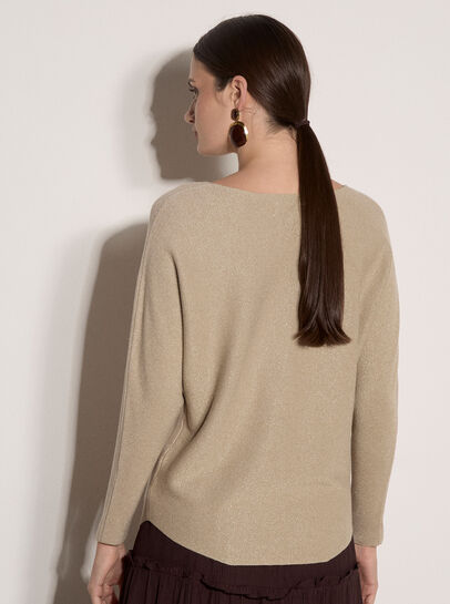 Metallic Ribbed Knit Jumper