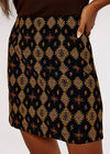 Tribal Mini Skirt, Black, large