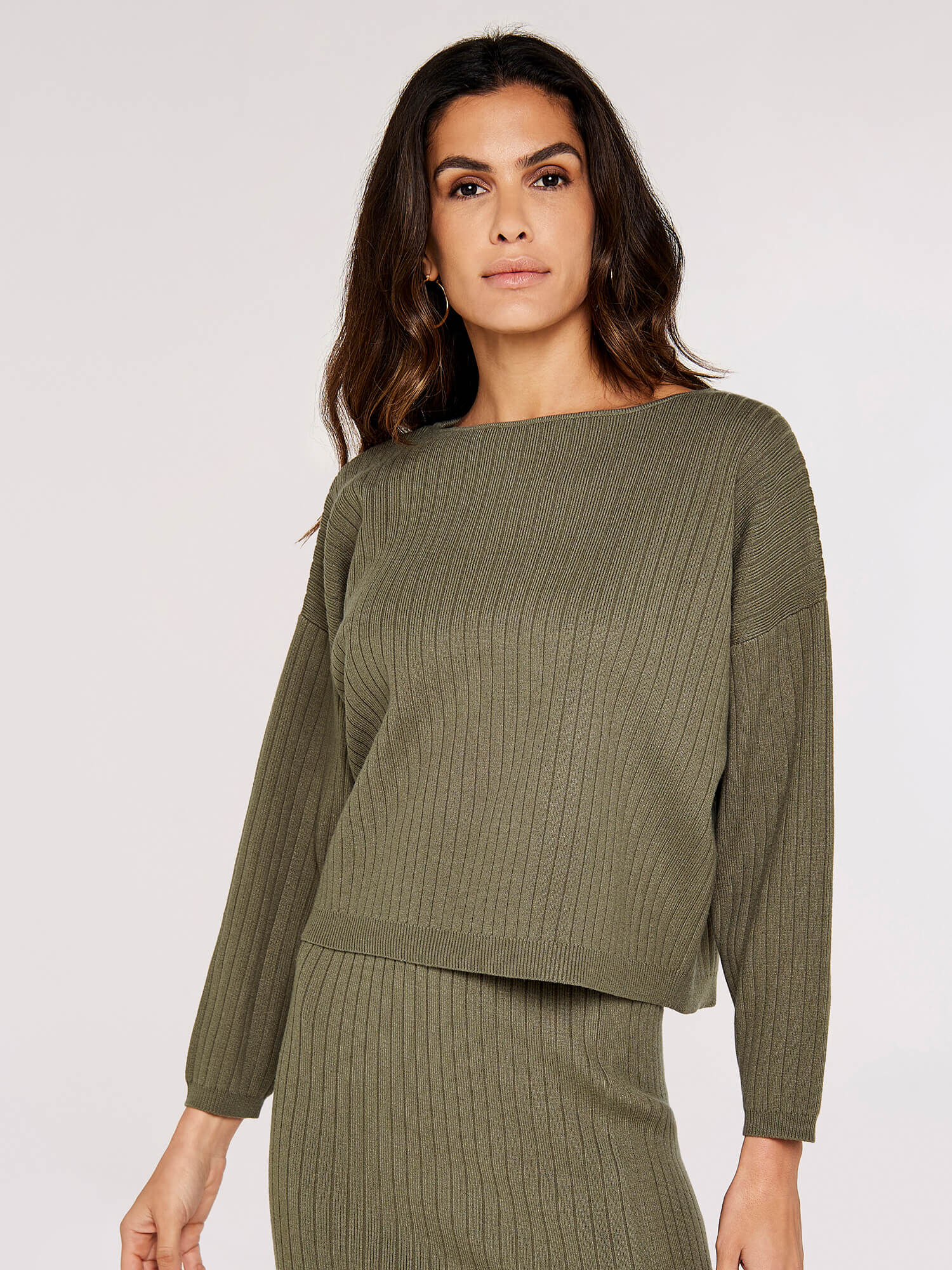 Khaki skirt online co ord