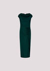 Sheen Jersey Ruched Maxi Dress, Green, large