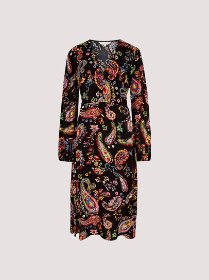 Colourful  Paisley Midi Dress
