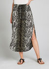 Zebra Print Skirt, Khaki, large
