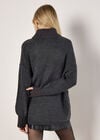Oversized Boucle Tunic Jumper, Grey, large