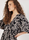 Ikat Sarasa Tiered Mini Dress, Black, large