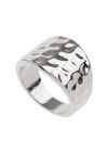 Chunky Hammered Ring, Light Grey / Silver, large