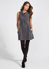 Swirl Jacquard 2pkt Btn Nk Tunic, Grey, large