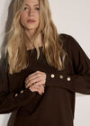Soft Jersey Knit Top, Brown, large