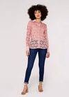 Lace Shirt, Pink, large
