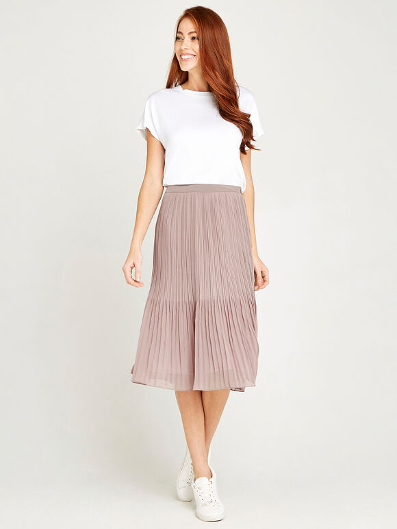 Plisse Skirt, Pink, large