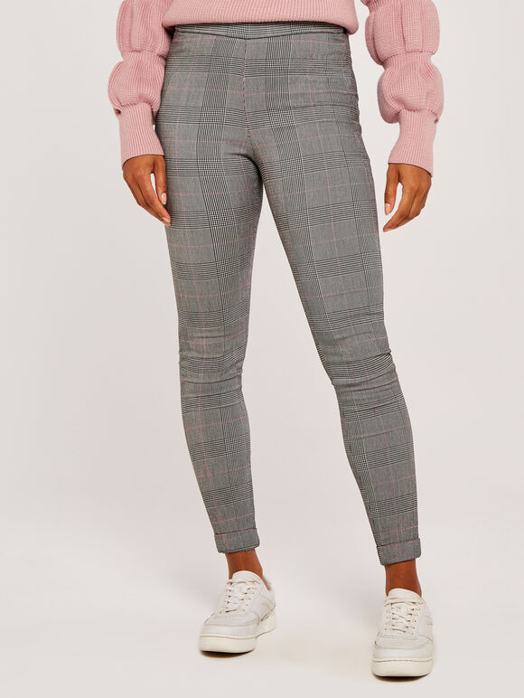 Heavy Check Sporty Band Legging, Pink, large