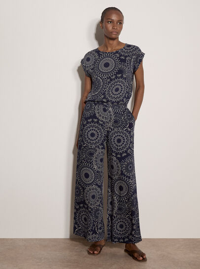 Kaleidoscope Print Woven Trousers