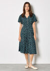 Ditsy Floral Midi Dress, Navy, large