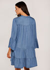 Light Denim Babydoll Dress, Blue, large