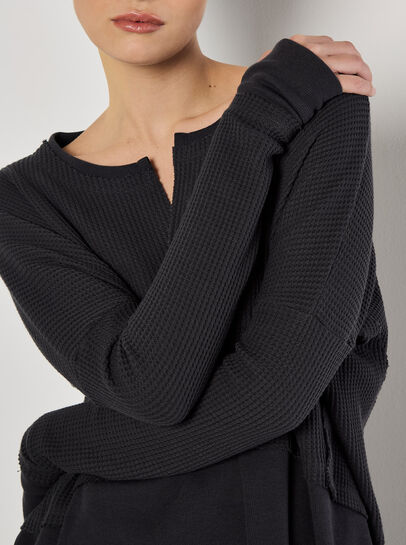 Waffle Jersey Layered Top