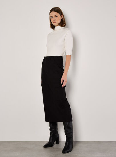 Cotton Cargo Midaxi Skirt