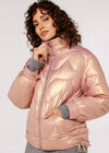 Irridescent Puffer Jacket, Pink, large