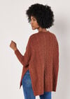 Cable Knit Oversized Jumper, Rust, large