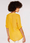 Slub Shimmer Twist Top, Yellow, large