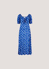 Silhouette Floral Milkmaid Maxi Dress, Blue, large