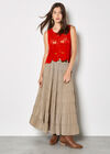 Chiffon Tiered Maxi Skirt, Stone, large
