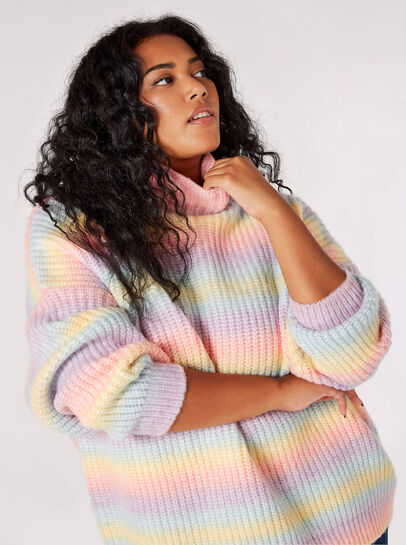 Curve Oversized Pastel Ombre Jumper