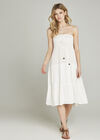 Pom Pom Trim 2in1 Dress, Cream, large