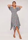 Floral Smock Dress, Blue, large