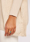 Oversized Knitted Panel Jumper, Stone, large