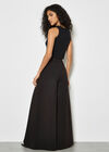 Super Wide Leg Pleat Tailored Trousers, Black, large