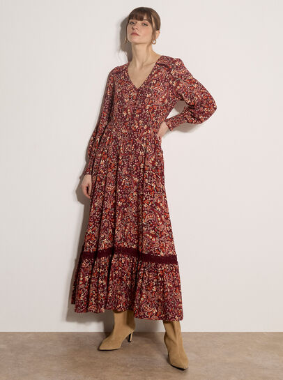 Paisley Floral Maxi Dress