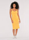 Ribbed Cami Midi Dress, Mustard, large
