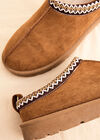 Faux Fur Lined Suede Slipper Boot, Assorted, large