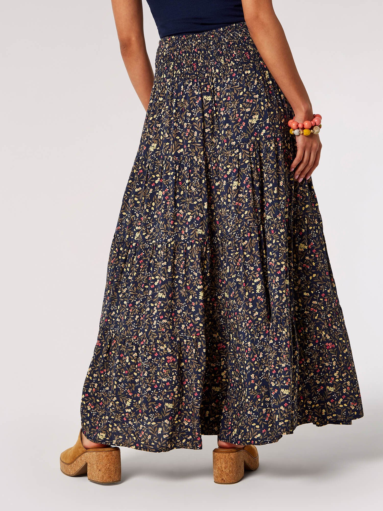 Floral print long 2024 skirt