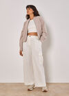 Wide Leg Chino Trousers, Cream, large