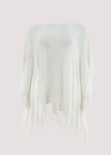 Ladder Back Festival Poncho, Cream, large