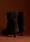 Slouchy Suede Kitten Heel Boots, Brown, large