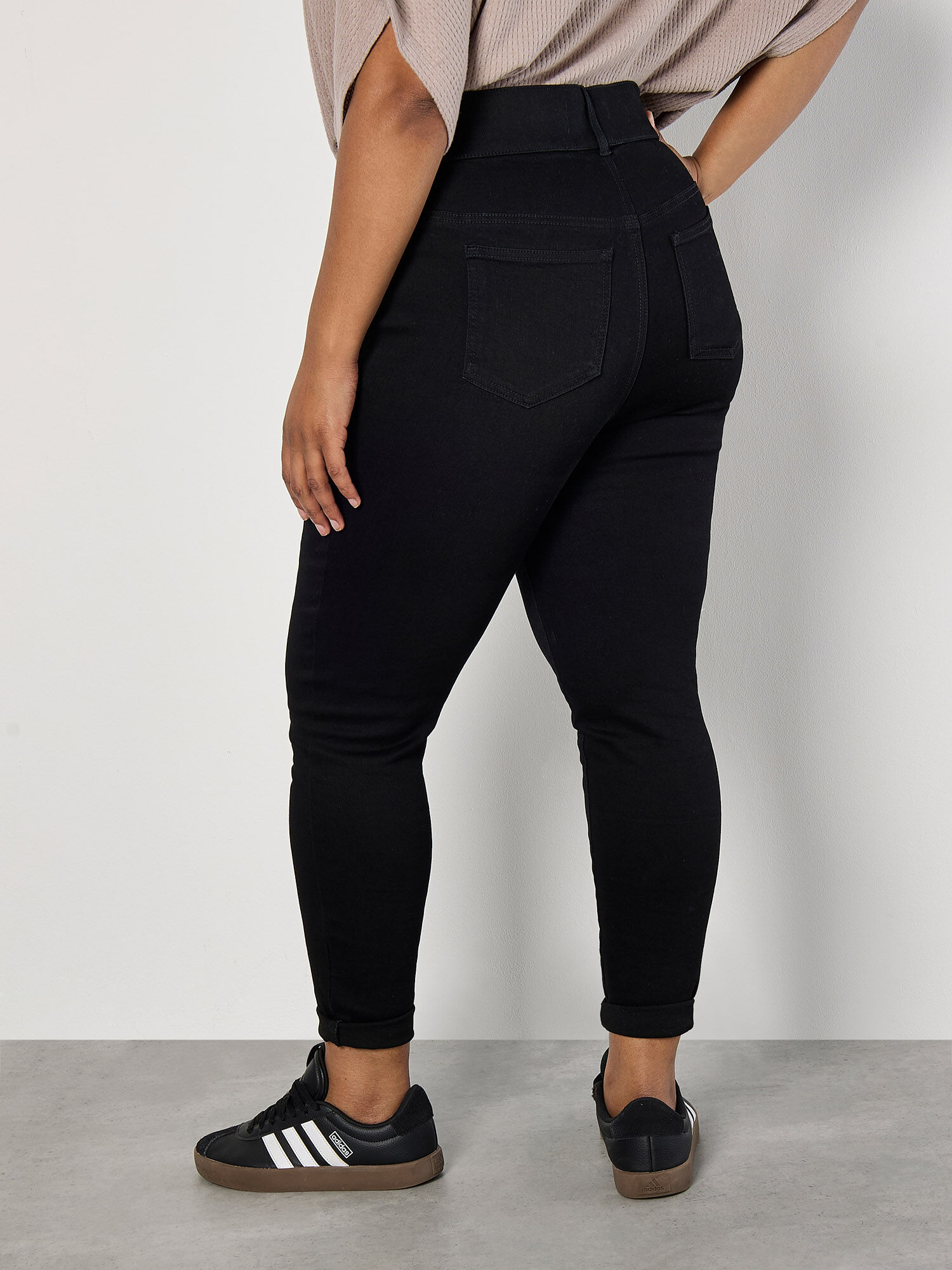 Curve Grace High Waist Jeggings Apricot Clothing