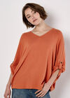 Soft Touch Oversized Batwing Top, Coral, large