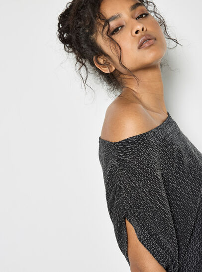 One-Shoulder Asymmetric Sparkle Top