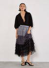 Ombre Tulle Midaxi Skirt, Grey, large