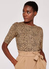 Animal Pebble Back Zip Jumper, Stone, large