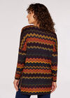 Chevron Side Zip Top, Mustard, large