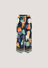 Colourful Sketch Print Culottes, Navy, large