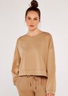 Cropped Sweatshirt, Stone, large